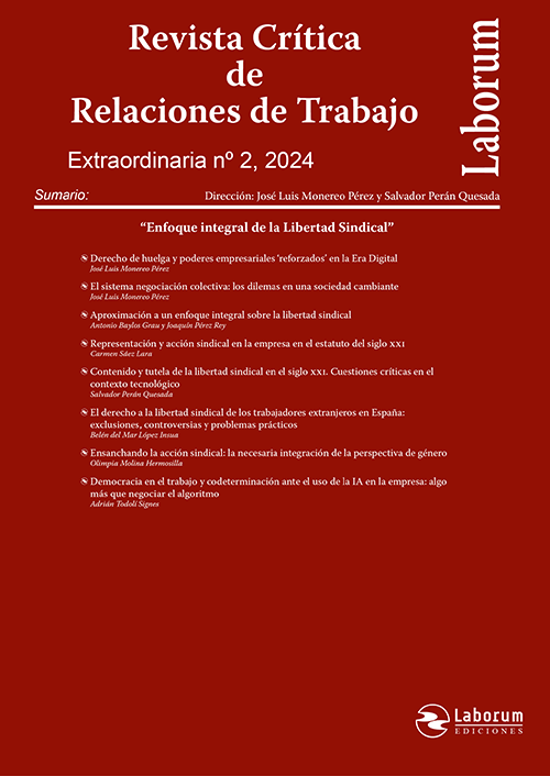 					Ver Núm. Extraordinaria  nº 2 (2024): Enfoque integral de la Libertad Sindical
				